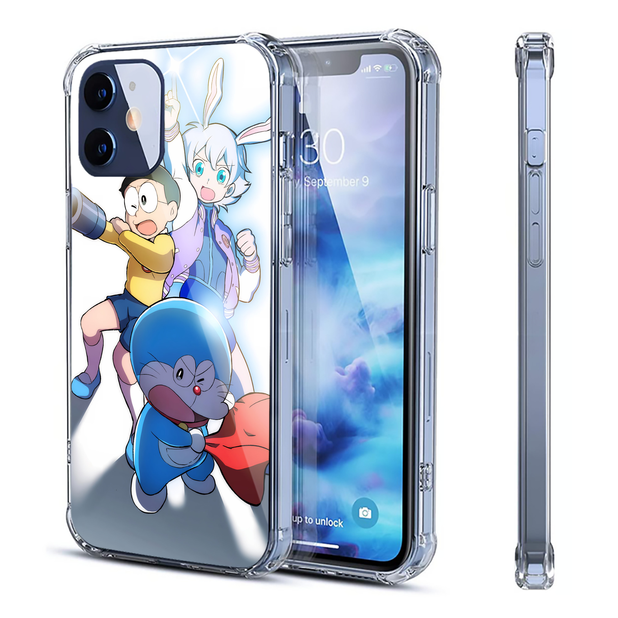 （画像用） ドラえもん Doraemon 【iPhone 12シリーズ対応】透明スマホケース（クリアソフトケース）
